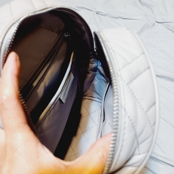 Michael Kors Abbey Medium Optic White Backpack - Picture 2 of 6